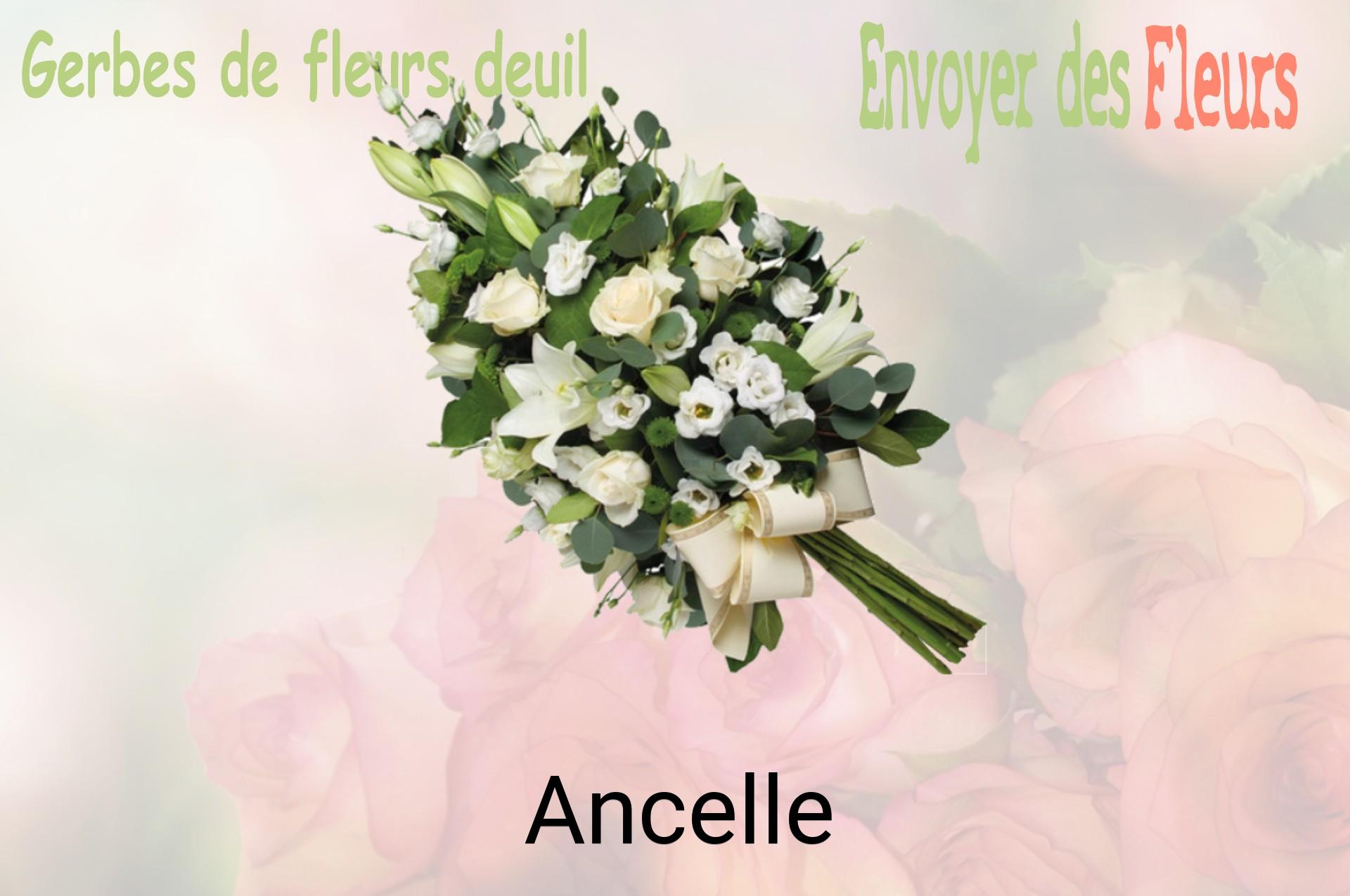 Gerbe de fleurs de deuil livrée à Ancelle